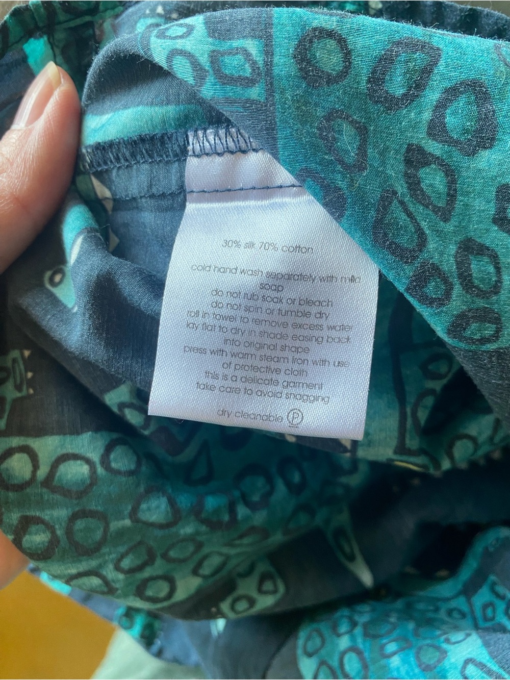 GUC GORMAN - Navy & Teal Crock Button-Up Shirt - Size 4US / 8AU - Picture 6 of 6